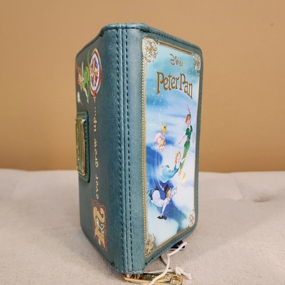 Loungefly Disney Peter Pan Classic Story Book Series Zip around Wallet NEW - Picture 13 of 13